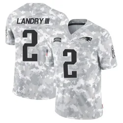 New England Patriots Men's Limited Arctic Camo 2024 Salute to Service Jersey (2 Harold Landry III)