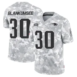 New England Patriots Men's Limited Arctic Camo 2024 Salute to Service Jersey (30 Demeer Blankumsee)