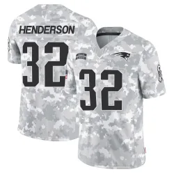 New England Patriots Men's Limited Arctic Camo 2024 Salute to Service Jersey (32 TreVeyon Henderson)