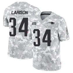 New England Patriots Men's Limited Arctic Camo 2024 Salute to Service Jersey (34 Lan Larison)