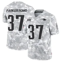 New England Patriots Men's Limited Arctic Camo 2024 Salute to Service Jersey (37 John Parker Romo)