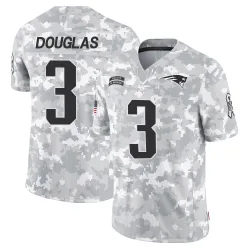 New England Patriots Men's Limited Arctic Camo 2024 Salute to Service Jersey (3 DeMario Douglas)