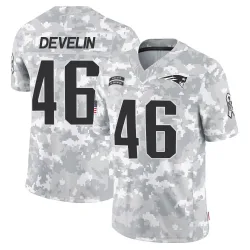 New England Patriots Men's Limited Arctic Camo 2024 Salute to Service Jersey (46 James Develin)