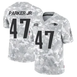 New England Patriots Men's Limited Arctic Camo 2024 Salute to Service Jersey (47 Andrew Parker Jr.)