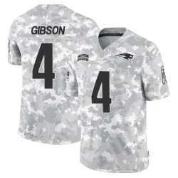 New England Patriots Men's Limited Arctic Camo 2024 Salute to Service Jersey (4 Antonio Gibson)