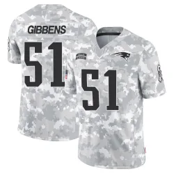 New England Patriots Men's Limited Arctic Camo 2024 Salute to Service Jersey (51 Jack Gibbens)