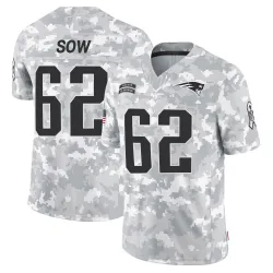 New England Patriots Men's Limited Arctic Camo 2024 Salute to Service Jersey (62 Sidy Sow)