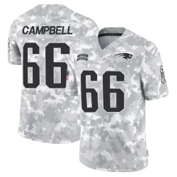 New England Patriots Men's Limited Arctic Camo 2024 Salute to Service Jersey (66 Will Campbell)