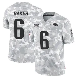 New England Patriots Men's Limited Arctic Camo 2024 Salute to Service Jersey (6 Javon Baker)