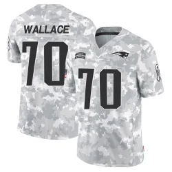 New England Patriots Men's Limited Arctic Camo 2024 Salute to Service Jersey (70 Caedan Wallace)