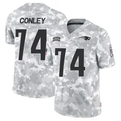 New England Patriots Men's Limited Arctic Camo 2024 Salute to Service Jersey (74 Jack Conley)
