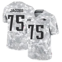 New England Patriots Men's Limited Arctic Camo 2024 Salute to Service Jersey (75 Demontrey Jacobs)