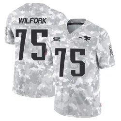 New England Patriots Men's Limited Arctic Camo 2024 Salute to Service Jersey (75 Vince Wilfork)