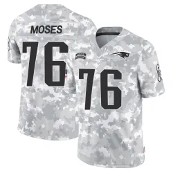 New England Patriots Men's Limited Arctic Camo 2024 Salute to Service Jersey (76 Morgan Moses)