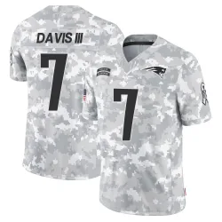 New England Patriots Men's Limited Arctic Camo 2024 Salute to Service Jersey (7 Carlton Davis III)