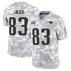 New England Patriots Men's Limited Arctic Camo 2024 Salute to Service Jersey (83 John Jiles)