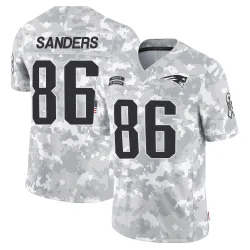 New England Patriots Men's Limited Arctic Camo 2024 Salute to Service Jersey (86 Braylon Sanders)