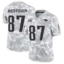 New England Patriots Men's Limited Arctic Camo 2024 Salute to Service Jersey (87 Jack Westover)
