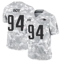 New England Patriots Men's Limited Arctic Camo 2024 Salute to Service Jersey (94 Jaquelin Roy)