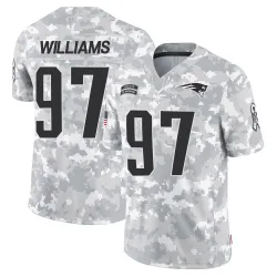 New England Patriots Men's Limited Arctic Camo 2024 Salute to Service Jersey (97 Milton Williams)