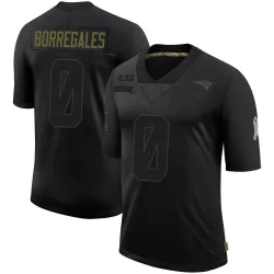 New England Patriots Men's Limited Black 2020 Salute To Service Jersey (0 Andres Borregales)