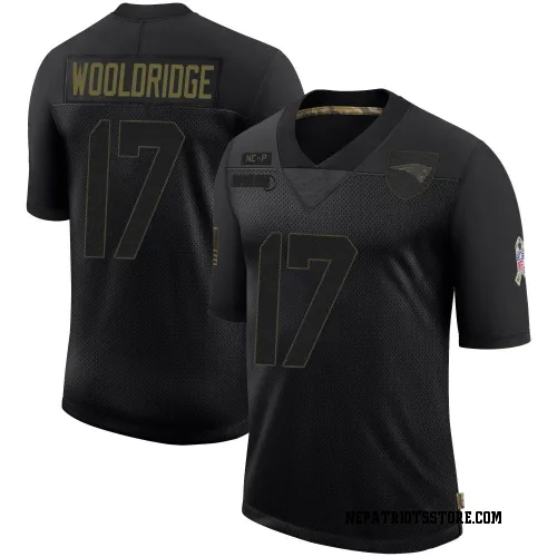 New England Patriots Men's Limited Black 2020 Salute To Service Jersey (17 Ben Wooldridge)