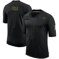 New England Patriots Men's Limited Black 2020 Salute To Service Jersey (1 Ja'Lynn Polk)