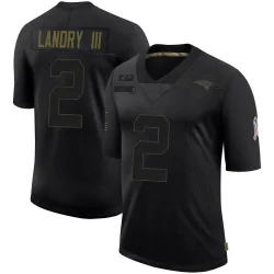 New England Patriots Men's Limited Black 2020 Salute To Service Jersey (2 Harold Landry III)