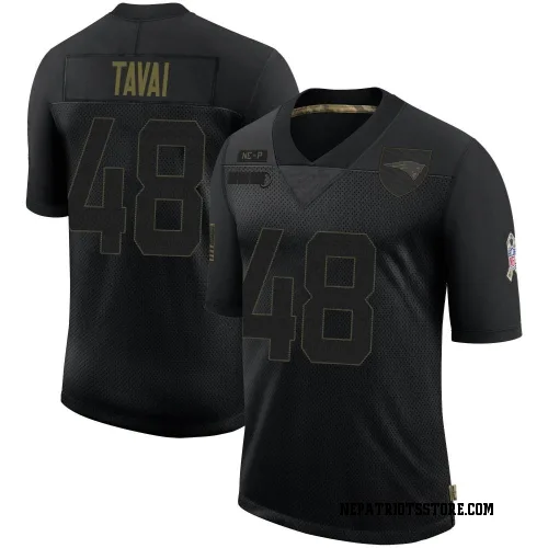 New England Patriots Men's Limited Black 2020 Salute To Service Jersey (48 Jahlani Tavai)