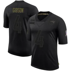 New England Patriots Men's Limited Black 2020 Salute To Service Jersey (4 Antonio Gibson)