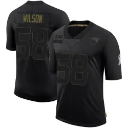 New England Patriots Men's Limited Black 2020 Salute To Service Jersey (58 Jared Wilson)