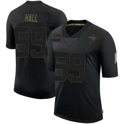 New England Patriots Men's Limited Black 2020 Salute To Service Jersey (59 Terez Hall)