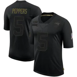 New England Patriots Men's Limited Black 2020 Salute To Service Jersey (5 Jabrill Peppers)