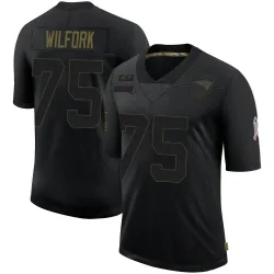 New England Patriots Men's Limited Black 2020 Salute To Service Jersey (75 Vince Wilfork)