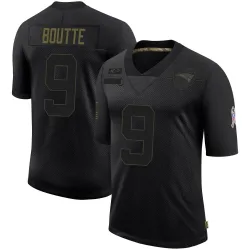 New England Patriots Men's Limited Black 2020 Salute To Service Jersey (9 Kayshon Boutte)