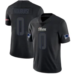New England Patriots Men's Limited Black Impact Jersey (0 Haggai Ndubuisi)