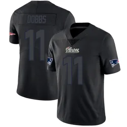 New England Patriots Men's Limited Black Impact Jersey (11 Joshua Dobbs)