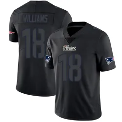 New England Patriots Men's Limited Black Impact Jersey (18 Kyle Williams)