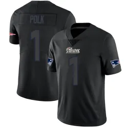 New England Patriots Men's Limited Black Impact Jersey (1 Ja'Lynn Polk)