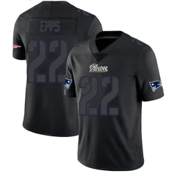 New England Patriots Men's Limited Black Impact Jersey (22 Marcus Epps)