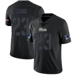 New England Patriots Men's Limited Black Impact Jersey (23 Patrick Chung)