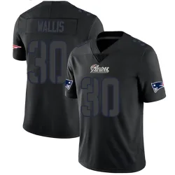 New England Patriots Men's Limited Black Impact Jersey (30 David Wallis)