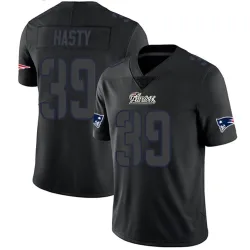 New England Patriots Men's Limited Black Impact Jersey (39 JaMycal Hasty)