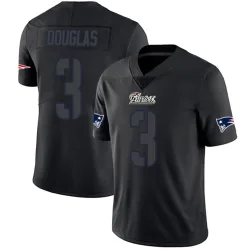New England Patriots Men's Limited Black Impact Jersey (3 DeMario Douglas)