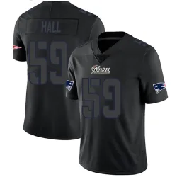 New England Patriots Men's Limited Black Impact Jersey (59 Terez Hall)