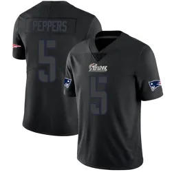 New England Patriots Men's Limited Black Impact Jersey (5 Jabrill Peppers)