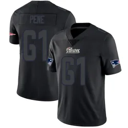 New England Patriots Men's Limited Black Impact Jersey (61 Wilfried Pene)