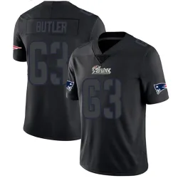 New England Patriots Men's Limited Black Impact Jersey (63 Mehki Butler)