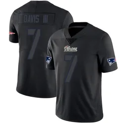 New England Patriots Men's Limited Black Impact Jersey (7 Carlton Davis III)