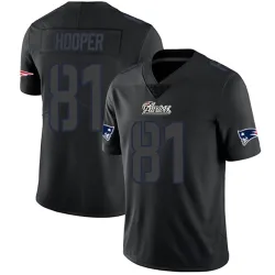 New England Patriots Men's Limited Black Impact Jersey (81 Austin Hooper)